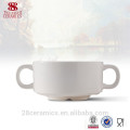 Hot sale bone china soup tureen, porcelain soup cup